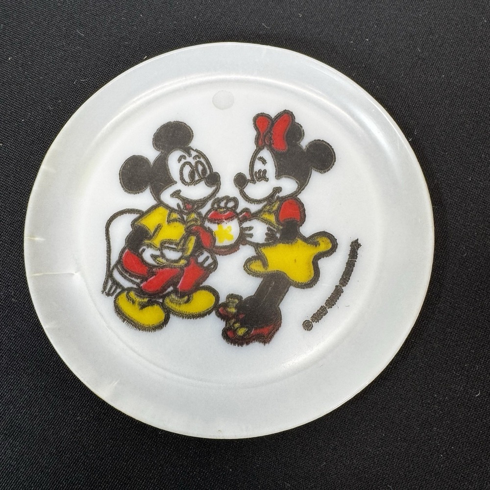 RARE Vintage‎ MICKEY MOUSE Walt Disney Productions 4" Melamine Plastic Plate